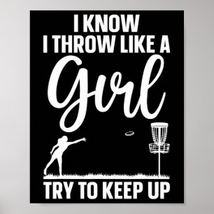 Funny Disc Golf Design For Girl Women Disc Golf Lo Poster