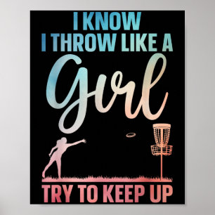 Funny Disc Golf Design For Girl Women Disc Golf Lo Poster