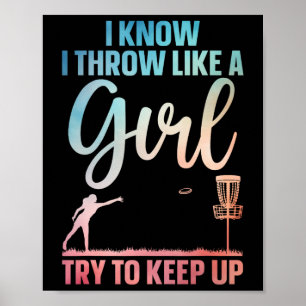Funny Disc Golf Design For Girl Women Disc Golf Lo Poster