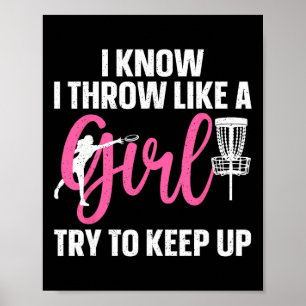 Funny Disc Golf Design For Girl Women Disc Golf Lo Poster