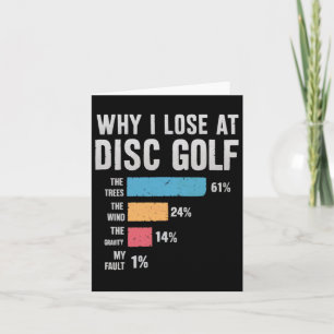 Funny Disc Golf Design For Men Women Disc Golf Pla Card