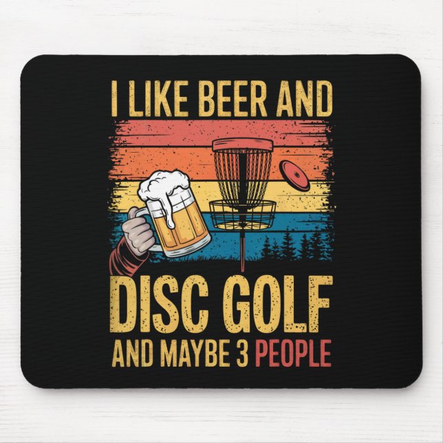 Funny Disc Golf Design For Men Women Disc Golf Pla Mouse Mat (Front)
