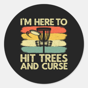 Funny Disc Golf Design For Men Women Kids Disc Gol Classic Round Sticker