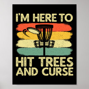 Funny Disc Golf Design For Men Women Kids Disc Gol Poster
