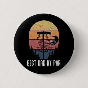 Funny Disc Golf Father Frisbee Dad 6 Cm Round Badge