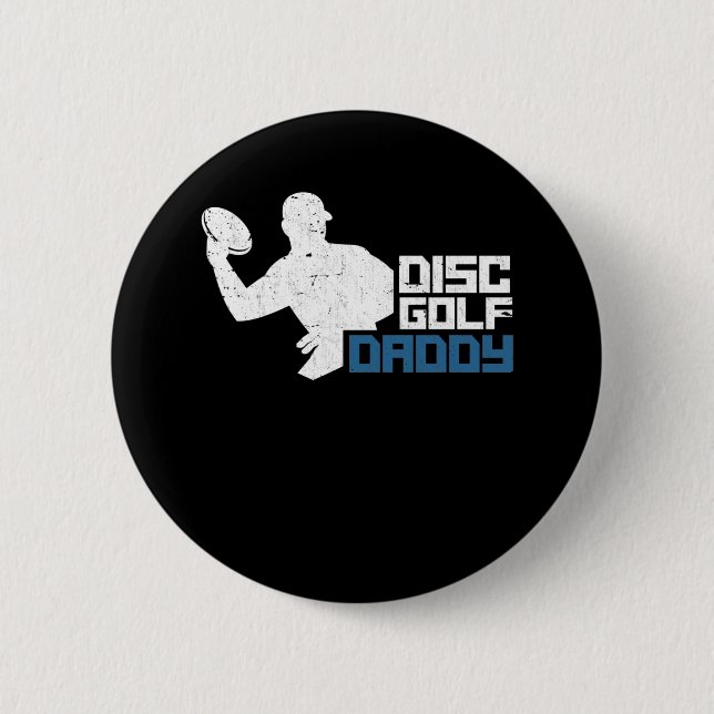 Funny Disc Golf Father Frisbee Dad 6 Cm Round Badge (Front)