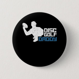 Funny Disc Golf Father Frisbee Dad 6 Cm Round Badge