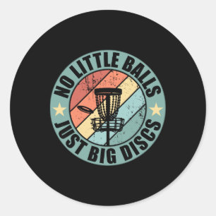 Funny Disc Golf Fathers Day Retro Classic Round Sticker