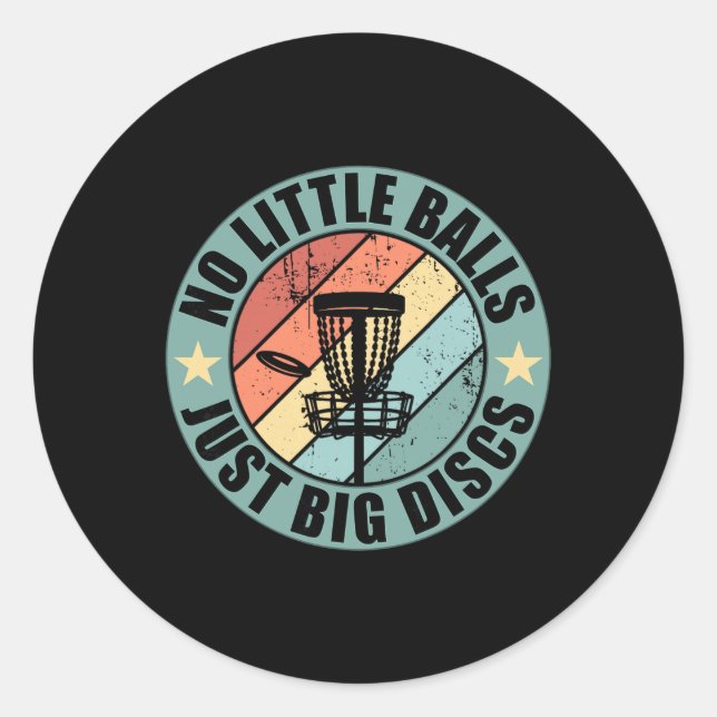 Funny Disc Golf Fathers Day Retro  Classic Round Sticker (Front)