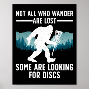Funny Disc Golf For Men Women Bigfoot Basket Golf Poster