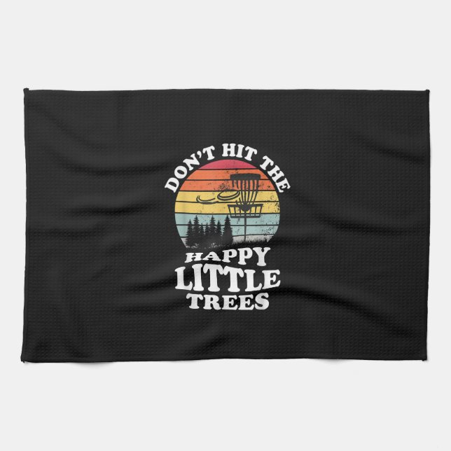 Funny Disc Golf Frisbee Golfing Player Sport Men Tea Towel (Horizontal)