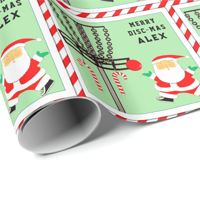 Funny Disc Golf Gift Wrapping Paper (Roll Corner)