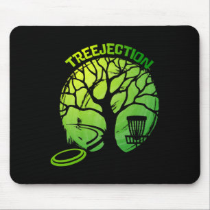 Funny Disc Golf Graphic Tree Mouse Mat