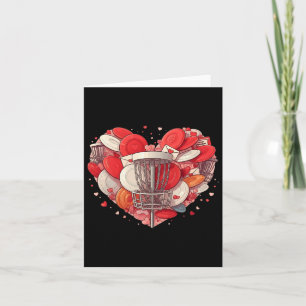 Funny Disc Golf Heart Valentine Disc Golf Womens M Card