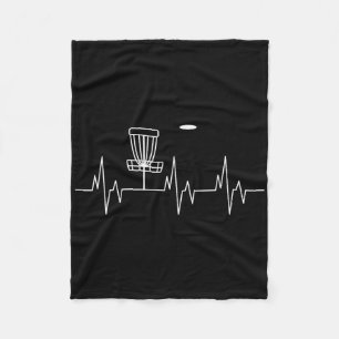 Funny Disc Golf Heartbeat Cute Alternative Sports  Fleece Blanket