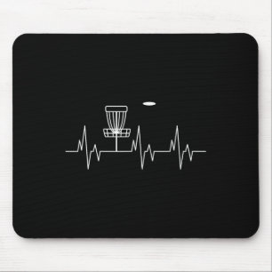 Funny Disc Golf Heartbeat Cute Alternative Sports Mouse Mat