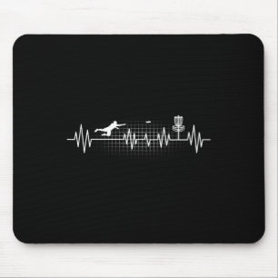 Funny Disc Golf Heartbeat Cute Alternative Sports Mouse Mat