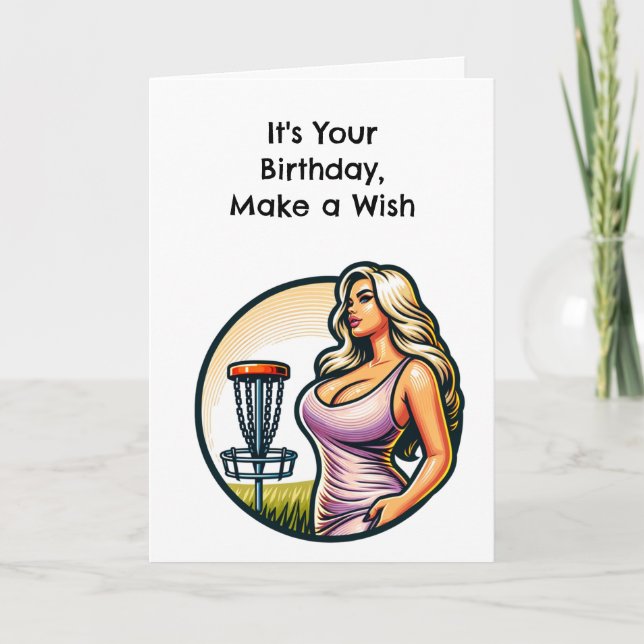 Funny Disc Golf Humour Birthday Card (Front)