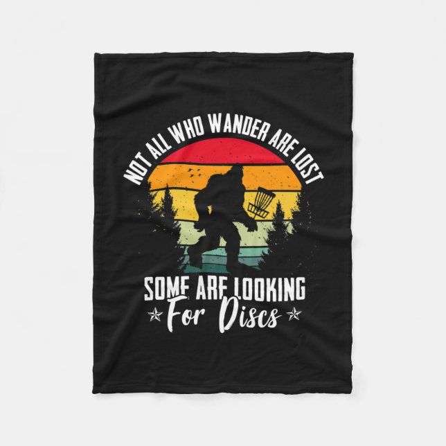 Funny Disc Golf Lover Graphic for Women and Men Fleece Blanket (Front)