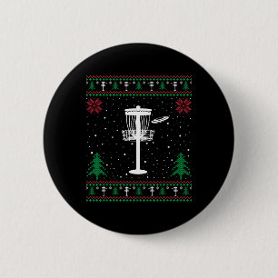 Funny Disc Golf Lovers Santa Hat Ugly Christmas Sw 6 Cm Round Badge