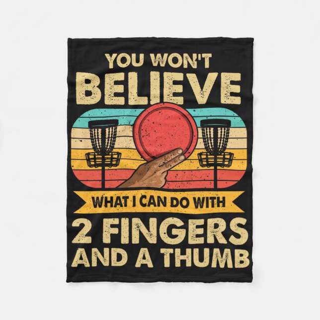 Funny Disc Golf Meme  Fleece Blanket (Front)