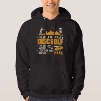 Funny Disc Golf Men Women Vintage Retro Disc Hoodie