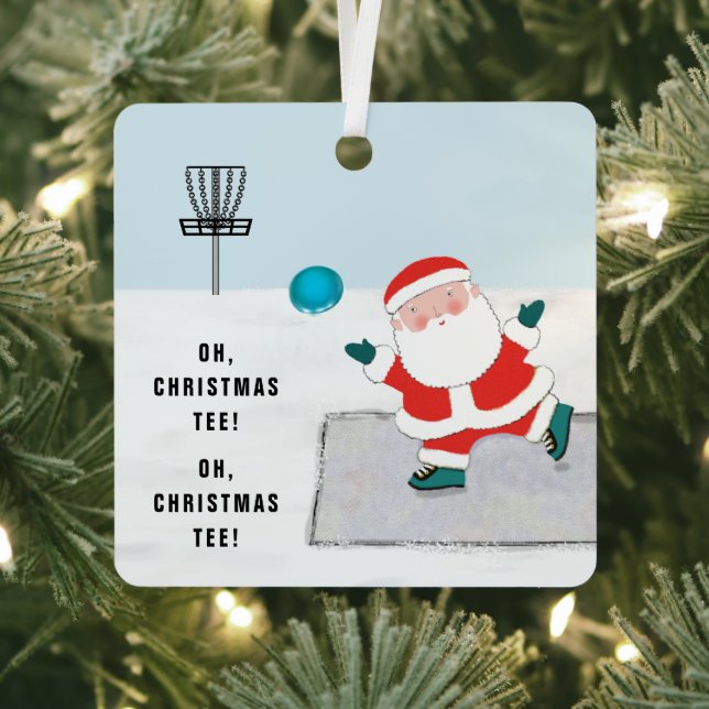 Funny Disc Golf Metal Tree Decoration (Insitu)