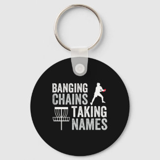 Funny Disc Golf Nging Chains Taking Names  Key Ring