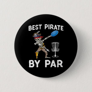 Funny Disc Golf Pirate Skeleton Halloween Frisbees 6 Cm Round Badge