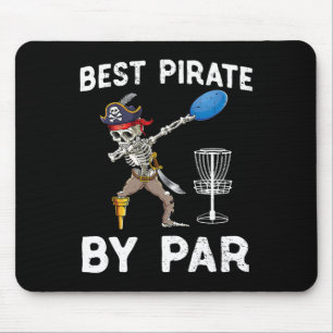 Funny Disc Golf Pirate Skeleton Halloween Frisbees Mouse Mat