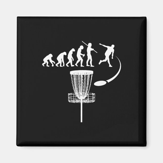 Funny Disc Golf Player Clothes Evolution Humour Me Magnet (Front)