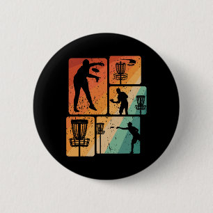 Funny Disc Golf Player Cool Flying Disc Sports Ent 6 Cm Round Badge