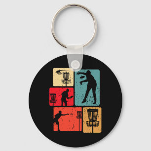 Funny Disc Golf Player Cool Flying Disc Sports Ent Key Ring