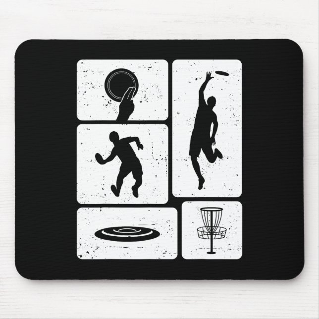 Funny Disc Golf Player Cool Flying Disc Sports Ent Mouse Mat (Front)
