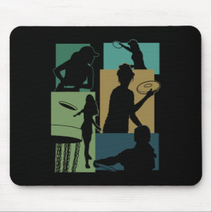 Funny Disc Golf Player Cool Flying Disc Sports Ent Mouse Mat