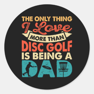 Funny Disc Golf Player Frisbee Birthday Athletic D Classic Round Sticker
