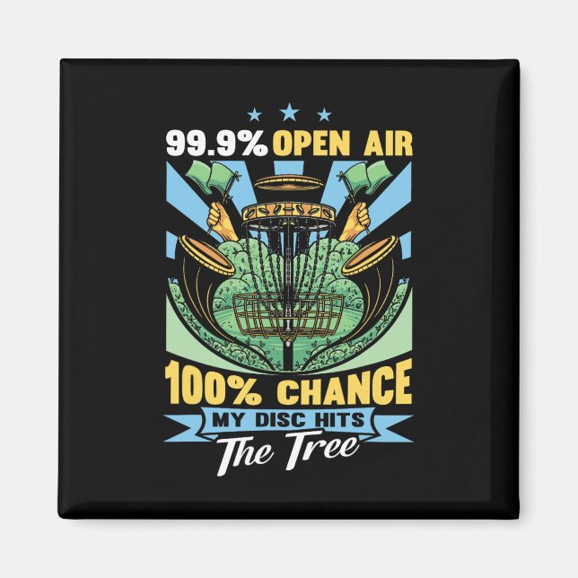 Funny Disc Golf Player  Magnet (Front)