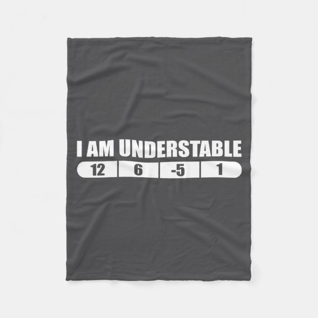 Funny Disc Golf Quote Design, I Am Understable Fri Fleece Blanket (Front)