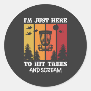Funny Disc Golf Quote Retro Disc Golf Classic Round Sticker