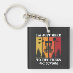 Funny Disc Golf Quote Retro Disc Golf Key Ring