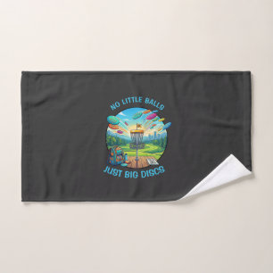 Funny Disc Golf Retro Badge Vintage Illustration Hand Towel