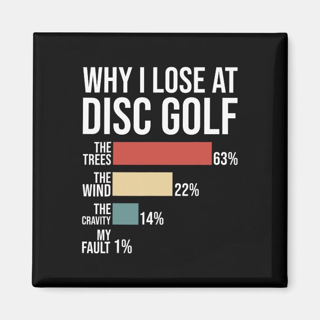 Funny Disc Golf Saying Frisbee Throwers Disc Golf  Magnet (Front)
