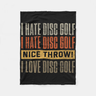 Funny Disc Golf Shirt Men Women Vintage Disc Golfi Fleece Blanket