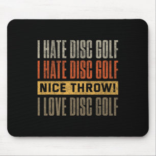 Funny Disc Golf Shirt Men Women Vintage Disc Golfi Mouse Mat