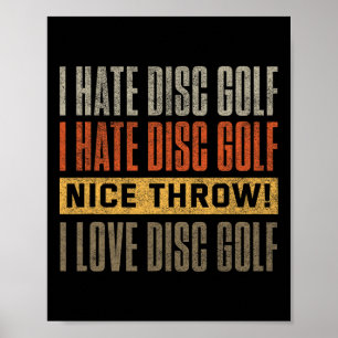 Funny Disc Golf Shirt Men Women Vintage Disc Golfi Poster