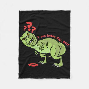 Funny Disc Golf T Rex Kids  Fleece Blanket
