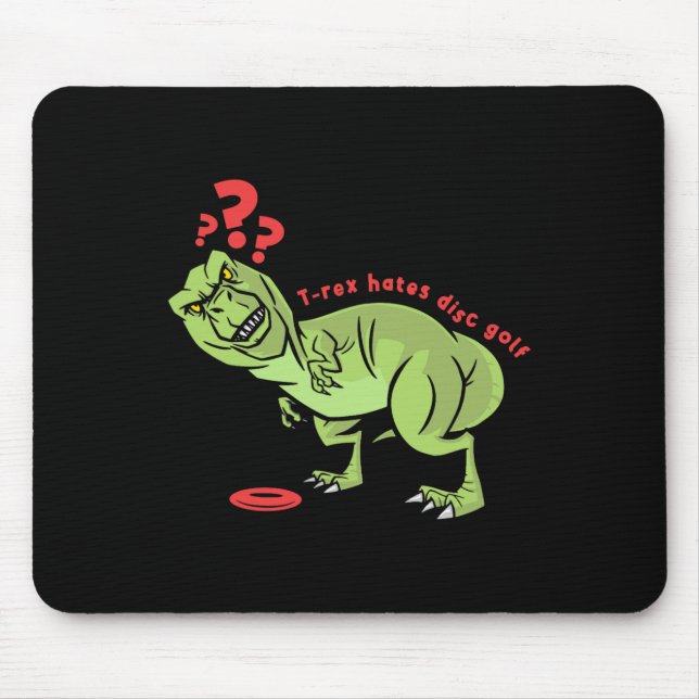 Funny Disc Golf T Rex Kids  Mouse Mat (Front)