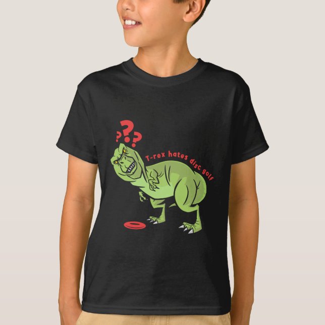 Funny Disc Golf T Rex Kids  T-Shirt (Front)