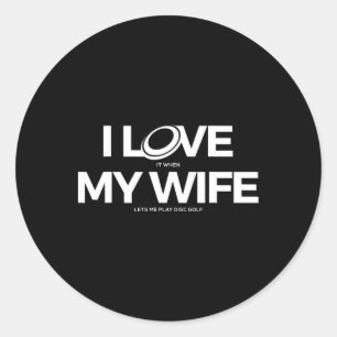 Funny Disc Golf T Shirt - Men  Classic Round Sticker