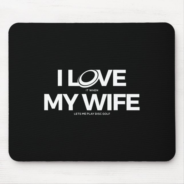 Funny Disc Golf T Shirt - Men  Mouse Mat (Front)